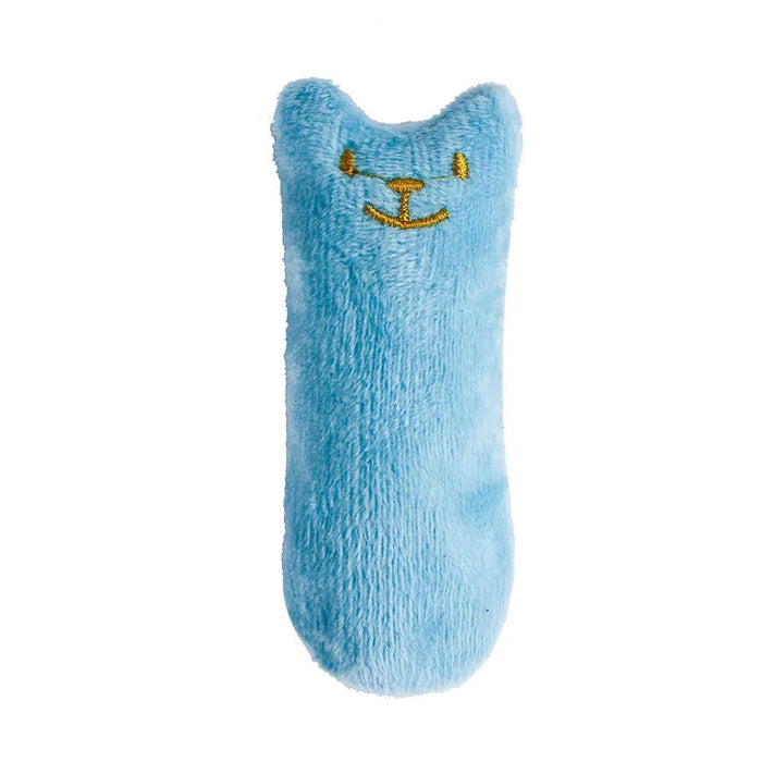 1pc Cat Design Cat Teaser Toy Containing Squeaky Plush Pillow Toy Interactive Pet Supply