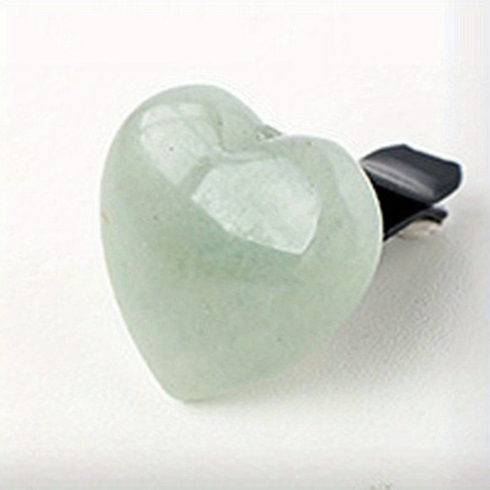 1pc Natural Quartz Crystal Car Vent Clip, Star Moon Heart Shape, Non-Electric Auto Air Vent Decoration, Ideal for Christmas Halloween Graduation Juneteenth Gifts