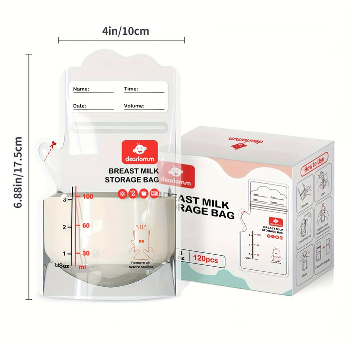 Breast Milk Storage Bags, 3oz Breast Milk Storage Bags and Stand Up Pouch