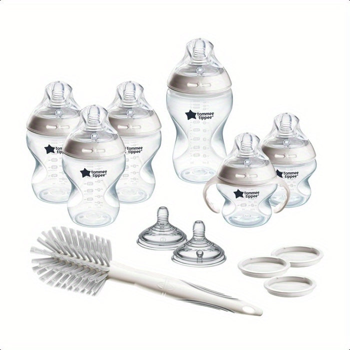 Tommee Tippee Natural Start Grow with Baby BPA Free Bottle 13pcs Set 2 x 5oz 3 x 9oz and 1 x 11oz Slow Medium and Thicker Flow Nipples Removable Bottle Handles