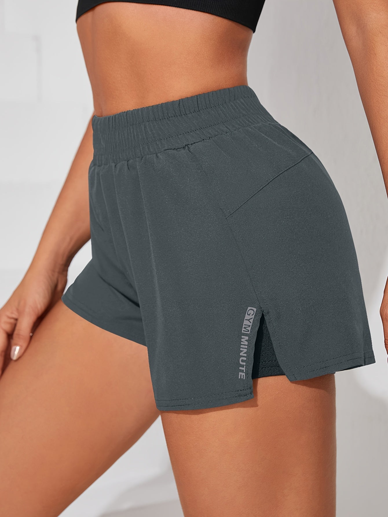 Womens Quick-Dry Casual Athletic Yoga Shorts with Pockets - Elastic Waistband, Slight Stretch Polyester Fabric, Machine Washable - Perfect for Running, Gym, Spring, Summer, and Fall Seasons