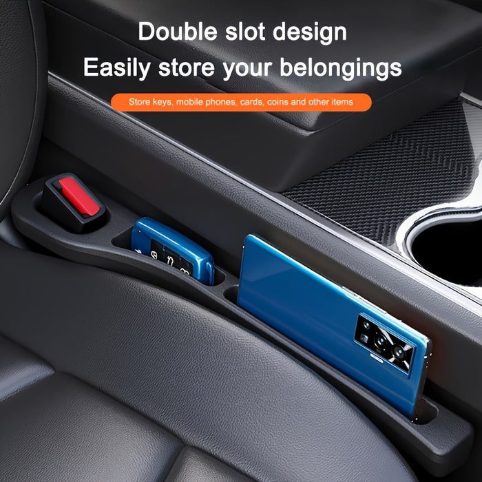 2pcs Car Seat Gap Organizer - Dual Slot Design for Keys, Phones, Cards & Coins
