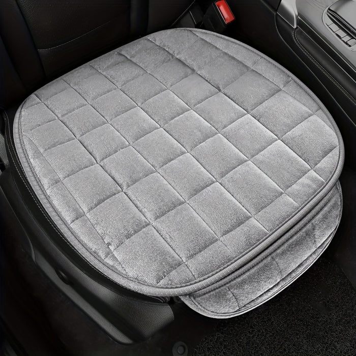 1pc Universal Oval Car Seat Cover, Anti-Slip, Breathable Polyester Fiber, Soft Sponge Filled, Lightweight, Portable, All-Season Vehicle Seat Protector, Hand Wash/Dry Clean Safe