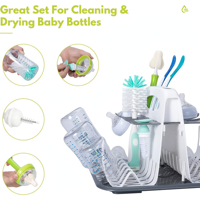 Multifunctional Baby Bottle Drying Rack And Two Juice Box Combination, Pacifier Drying Rack, Straw Spoon And Fork, Christmas, Halloween, Thanksgiving Gift, New Year Gift, Valentine'S Day Gift