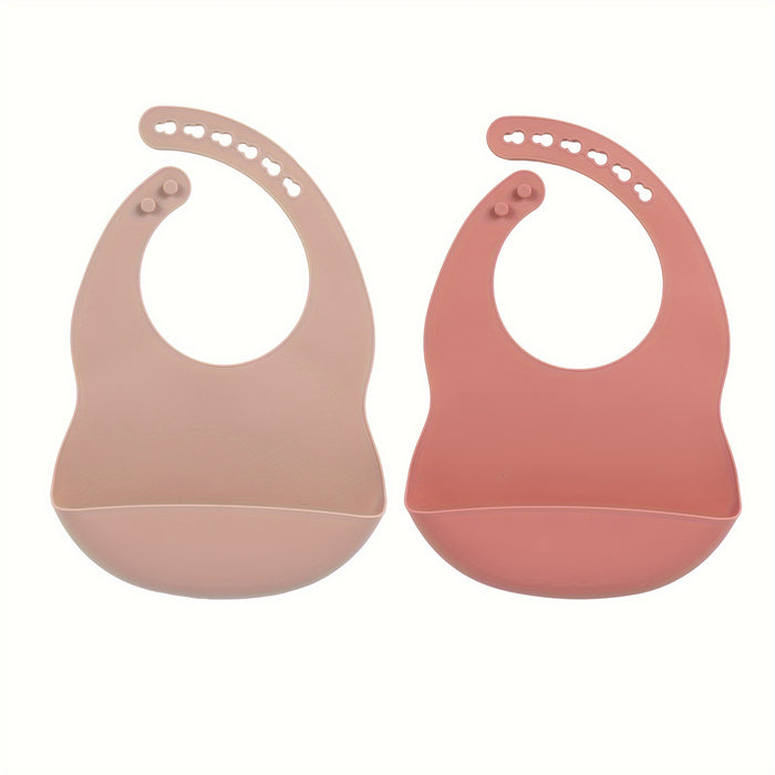 6pcs/3pcs/2pcs Combination Silicone Youngsters Bibs, BPA Free, Waterproof and Soft, Adjustable, Easy to Fold and Clean Youngsters Feeding Bibs, Suitable for Home Feeding