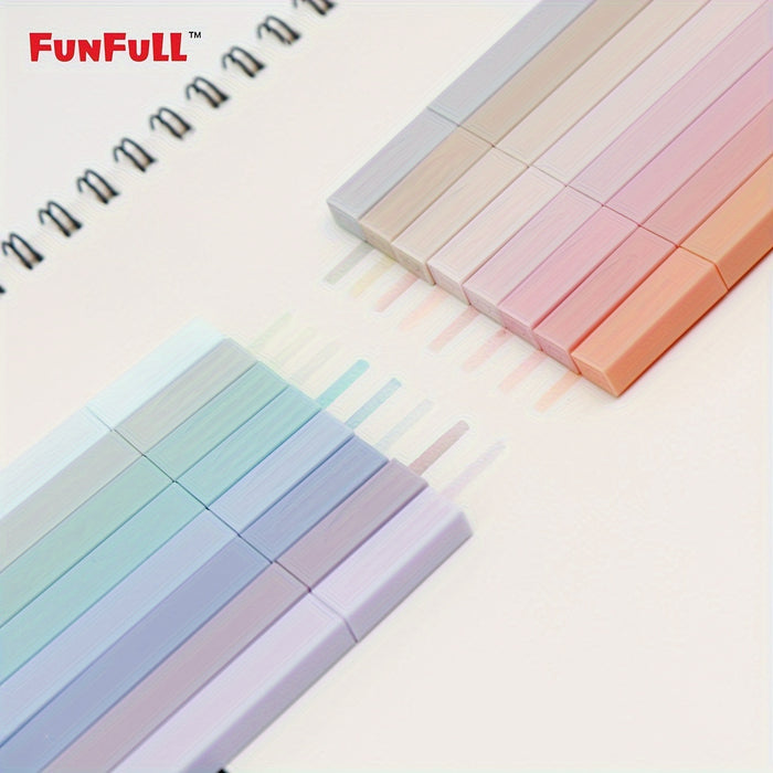 FUNFULL 16pcs Pastel Highlighter Markers - Chisel Tip, No Bleed & Smear, Ideal for Journaling, School & Office Supplies, FUNFULL