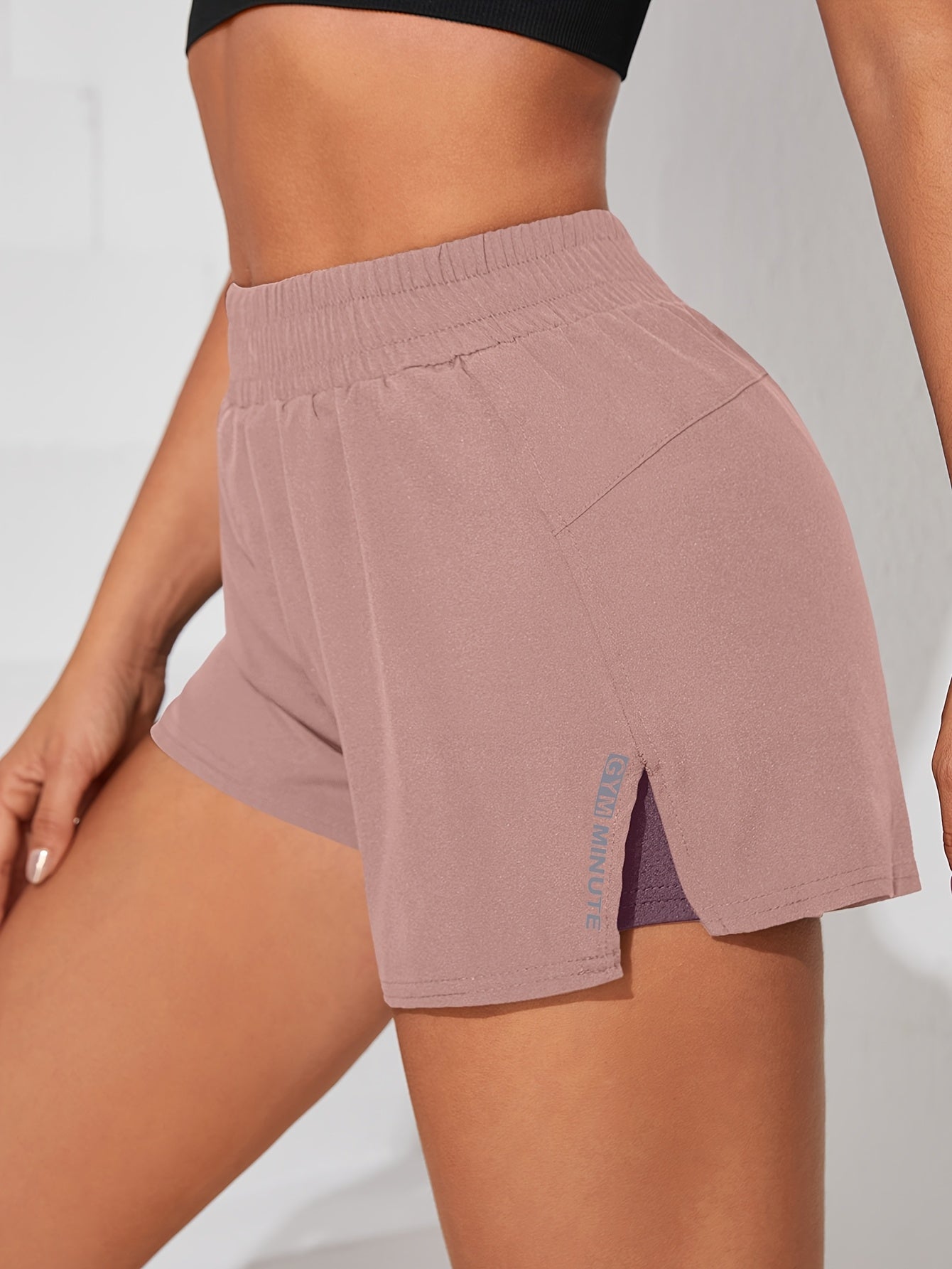Womens Quick-Dry Casual Athletic Yoga Shorts with Pockets - Elastic Waistband, Slight Stretch Polyester Fabric, Machine Washable - Perfect for Running, Gym, Spring, Summer, and Fall Seasons