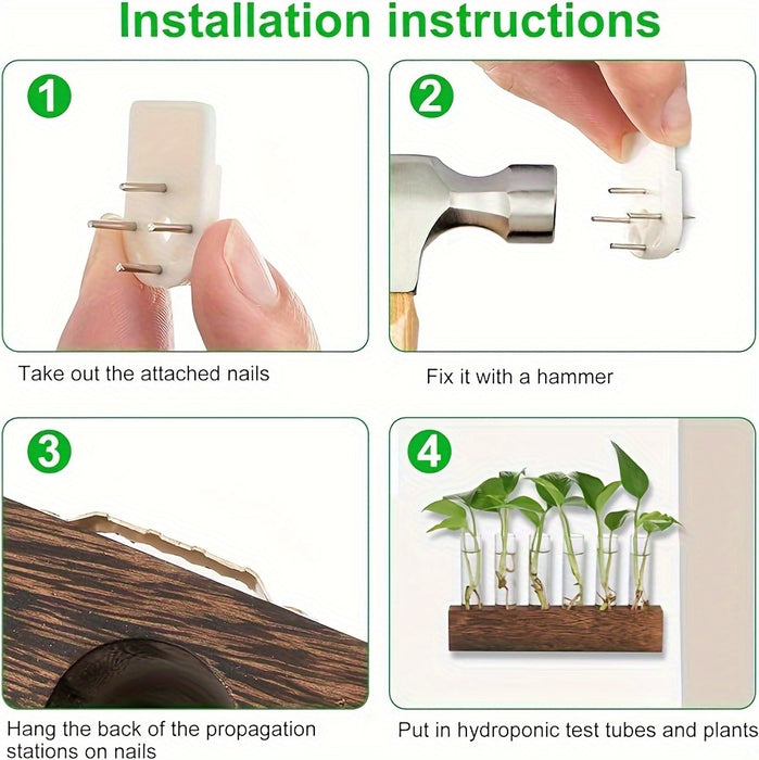 Glass Plant Propagation Station With 6 Test Tubes, For Plants In Home Office, Garden, Living Room, Bedroom, Glass Container For Plants, Gift For Ladies