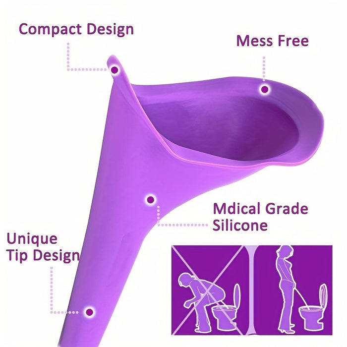 [Everyday Comfort] Lightweight Portable Emergency Urinal for Women - Purple Stand-Up Pee Device for Outdoor Travel & Camping, Hygienic & Easy-to-Use Design, Portable Toilet for Camping