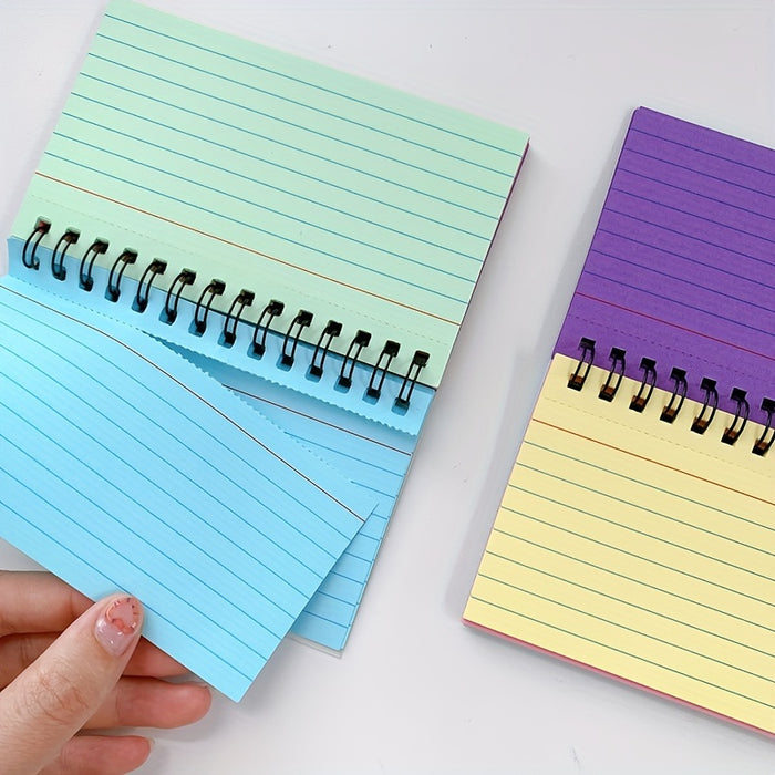1pc Color Spiral Notebook, Simple Portable Student Journal Notebook, Student, Office