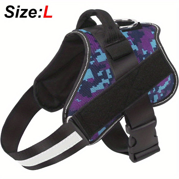 Reflective No-Pull Dog Harness with Breathable Design and Handle for Control and Comfort
