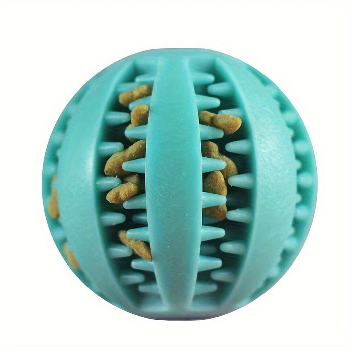 1pc Interactive Rubber Chew Toy for Small Dogs: Durable & Tooth-Cleaning Ball for Puppy Playtime