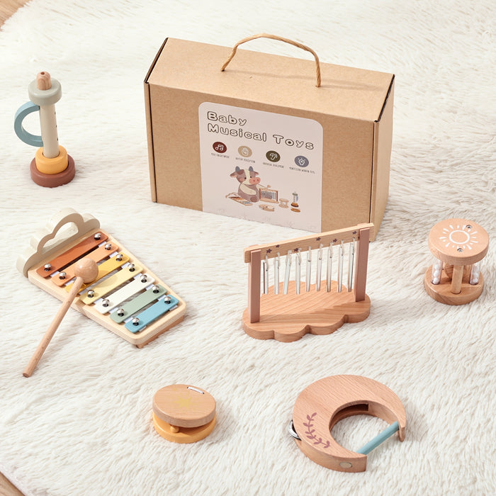 [Musical Toy Set] Fun Musical Instrument Toy Set for Young Youngsters - Exercise Focus and Voice Ability - Birthday Gifts, Halloween, Christmas Gifts