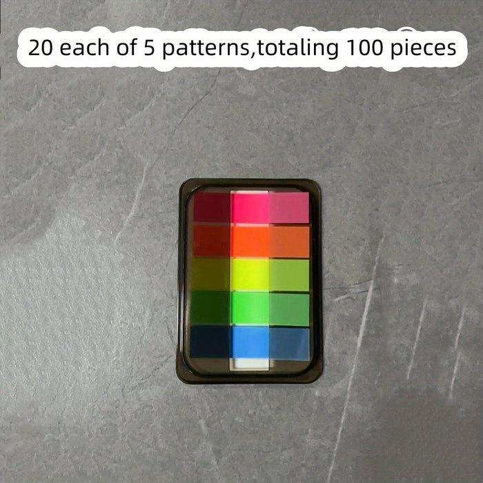 100pcs 100-Pack Portable Sticky Notes: Creative Index Markers & Note Stickers for Students, Index Cards, and Bookmarks