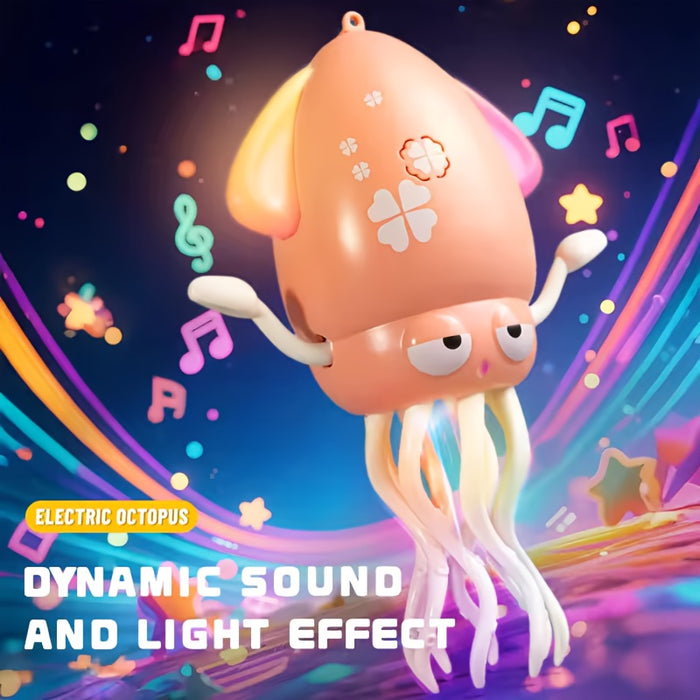 LED Light-Up Dancing Octopus Toy, Automatic Jumping Squid – Fun Indoor Entertainment Gift for Kids' Day, Christmas, Easter & Halloween Decorations, Classroom Rewards, Relaxing and Leisure Essential, USB Rechargeable with Li