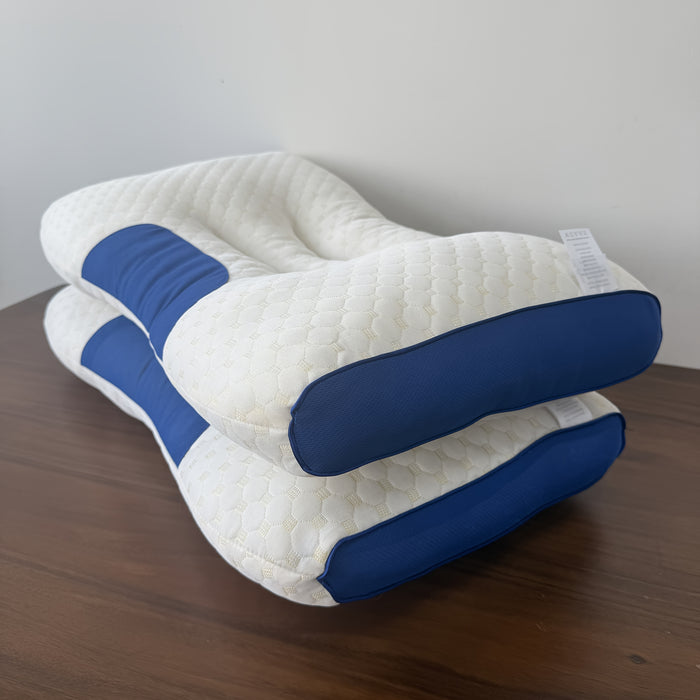 Buy 1 Get 1 Free, Total Of 2pcs Soft Knitted Massage Neck Pillow - Adjustable Ergonomic Orthopedic Contour Support, High Quality Pillow Core, Removable Cover for Sleeping Comfort