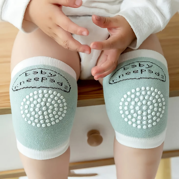 6 Pairs of Baby Crawling Non-Slip Knee Pads, Unisex Baby Toddler Knee Pads, Cartoon Elastic Knee Pads, Four Seasons Warm Accessories