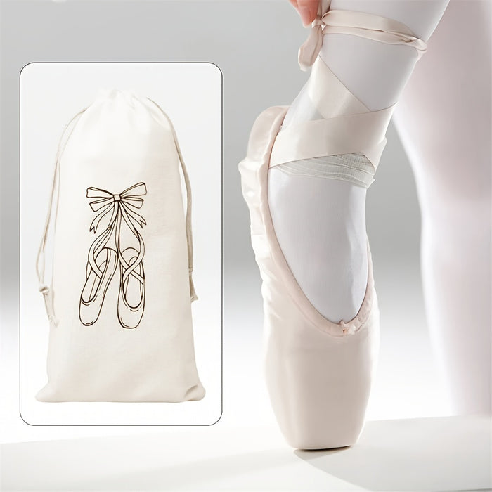 1pc Professional Ballet Shoe Pouch, Dance Drawstring Bag for Latin Dance Shoes Storage