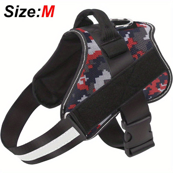 Reflective No-Pull Dog Harness with Breathable Design and Handle for Control and Comfort