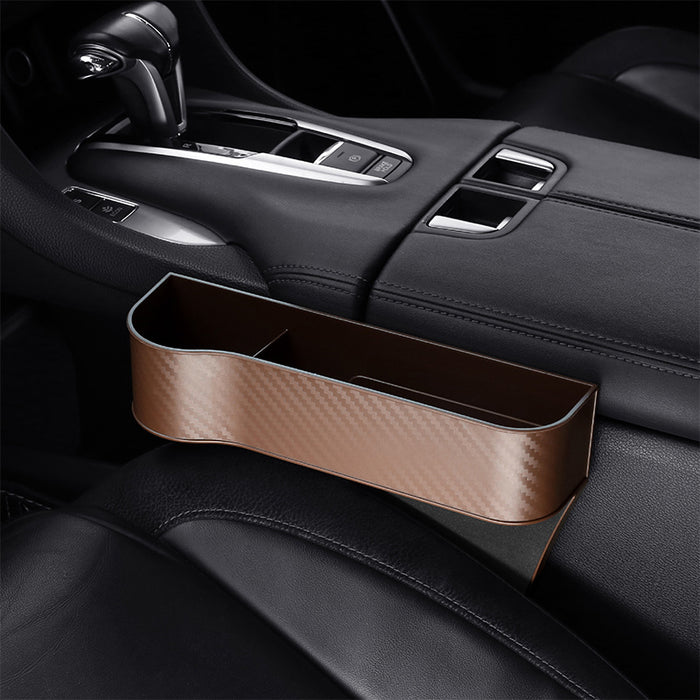 1pc Car Seat Gap Filler Organizer, Multifunctional Car Seat Key Holder Passenger Driver Front Seat Side Storage Box With Cup Holder